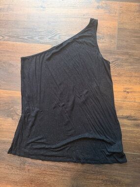 Torrid One-Shoulder Black Sparkle Top